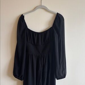 Aritzia Wilfred Black Long Sleeve Maxi Dress